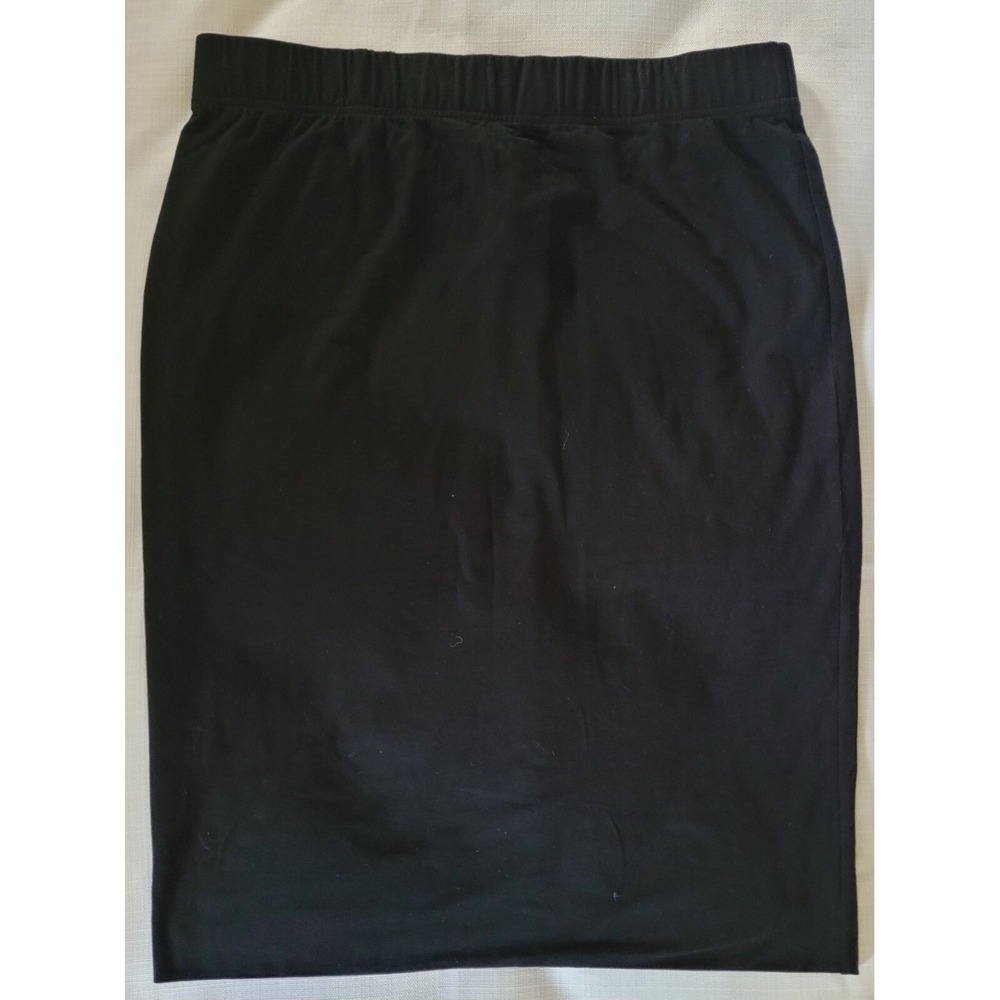 NWT Peruvian Connection Size XL Black Double Layer Knee Length Pencil Skirt